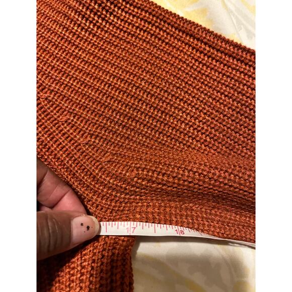 EUC Jessica Simpson Rust Rib Knit Sweater Size Small - Picture 8 of 10